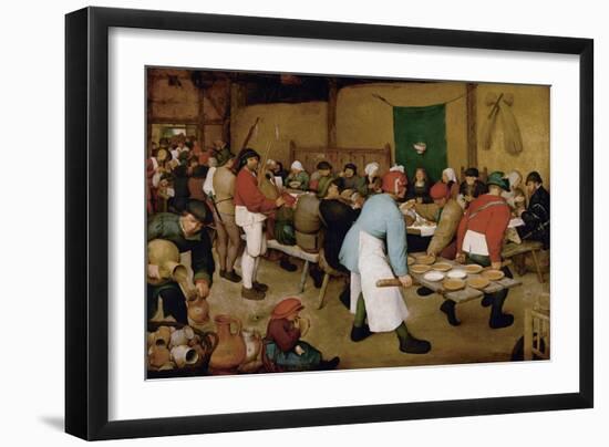 The Peasant Wedding, Ca 1568-Pieter Bruegel the Elder-Framed Giclee Print