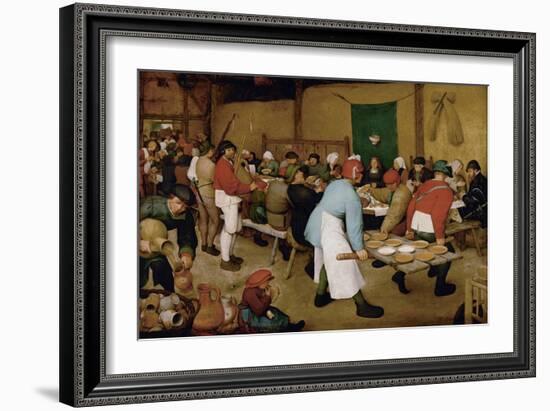 The Peasant Wedding, Ca 1568-Pieter Bruegel the Elder-Framed Giclee Print