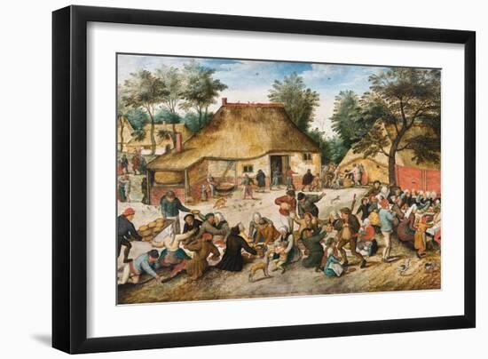 The Peasant Wedding - Peinture De Pieter Brueghel, the Younger (Le Jeune Ou D'enfer) (1564-1638) --Pieter the Younger Brueghel-Framed Giclee Print