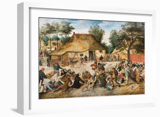 The Peasant Wedding - Peinture De Pieter Brueghel, the Younger (Le Jeune Ou D'enfer) (1564-1638) --Pieter the Younger Brueghel-Framed Giclee Print
