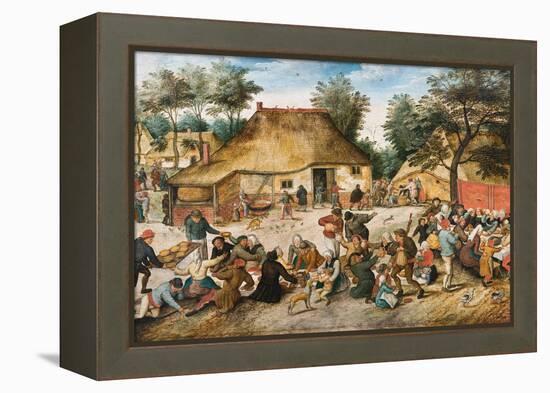 The Peasant Wedding - Peinture De Pieter Brueghel, the Younger (Le Jeune Ou D'enfer) (1564-1638) --Pieter the Younger Brueghel-Framed Premier Image Canvas