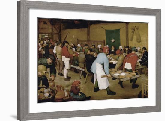 The Peasant Wedding-Pieter Bruegel the Elder-Framed Premium Giclee Print