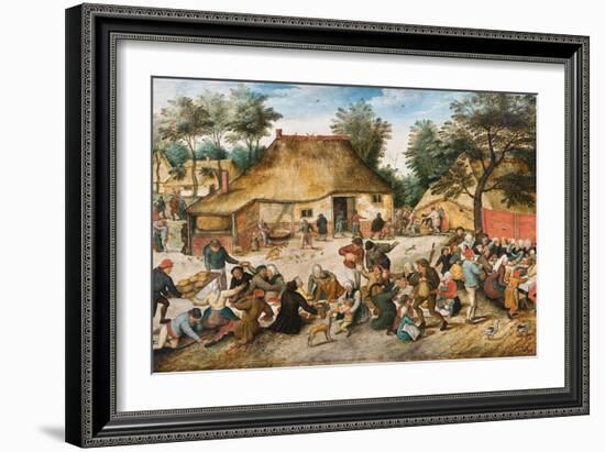 The Peasant Wedding-Pieter Brueghel the Younger-Framed Premium Giclee Print