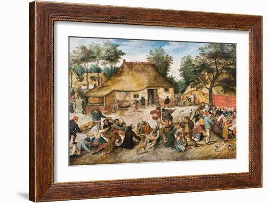 The Peasant Wedding-Pieter Brueghel the Younger-Framed Giclee Print