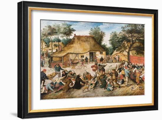 The Peasant Wedding-Pieter Brueghel the Younger-Framed Giclee Print