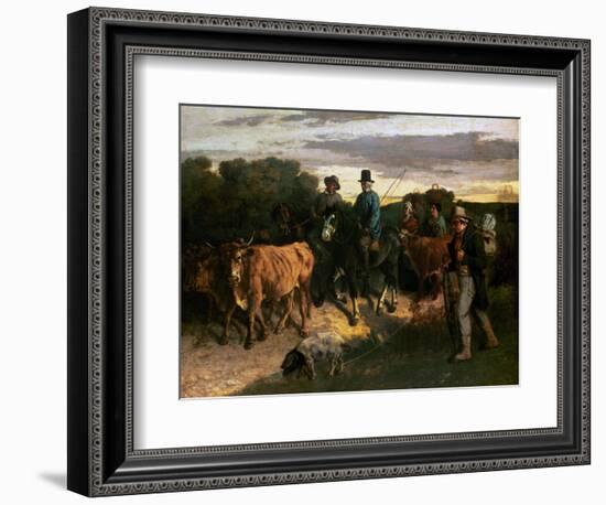 The Peasants of Flagey Returning from the Fair, 1855-Gustave Courbet-Framed Giclee Print