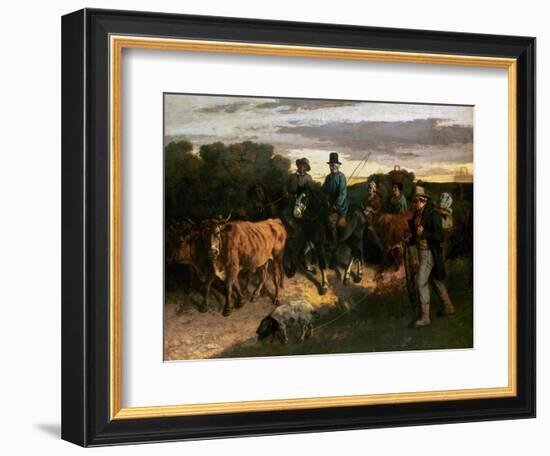 The Peasants of Flagey Returning from the Fair, 1855-Gustave Courbet-Framed Giclee Print