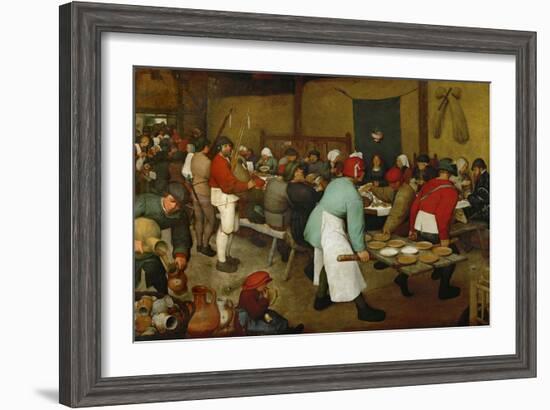 The Peasants' Wedding, 1568-Pieter Bruegel the Elder-Framed Giclee Print