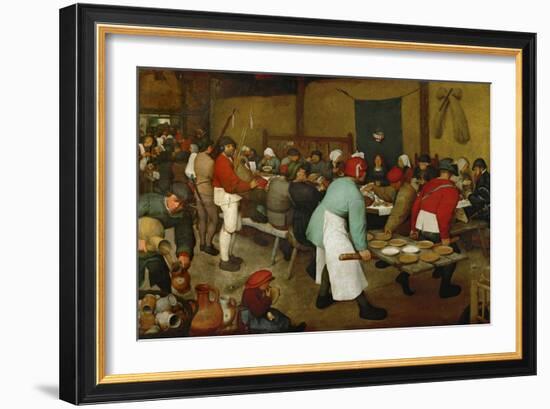 The Peasants' Wedding, 1568-Pieter Bruegel the Elder-Framed Giclee Print