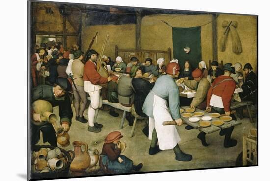 The Peasants' Wedding-Pieter Bruegel the Elder-Mounted Giclee Print