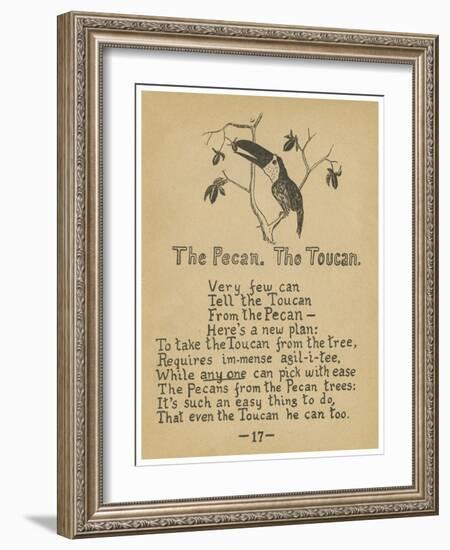 The Pecan. The Toucan.-Robert Williams Wood-Framed Art Print