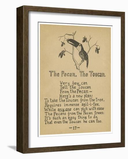 The Pecan. The Toucan.-Robert Williams Wood-Framed Art Print