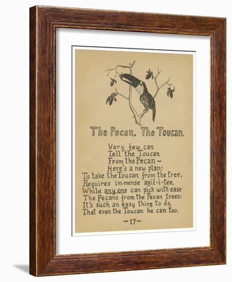 The Pecan. The Toucan.-Robert Williams Wood-Framed Art Print