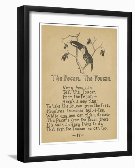 The Pecan. The Toucan.-Robert Williams Wood-Framed Art Print