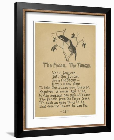 The Pecan. The Toucan.-Robert Williams Wood-Framed Art Print