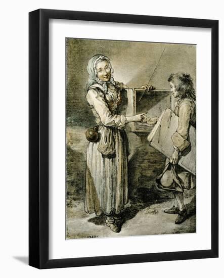 The Peep Box-Jean-Baptiste Simeon Chardin-Framed Giclee Print