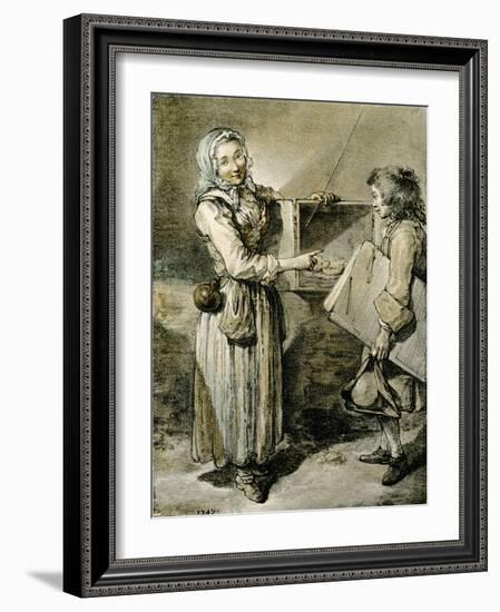 The Peep Box-Jean-Baptiste Simeon Chardin-Framed Giclee Print