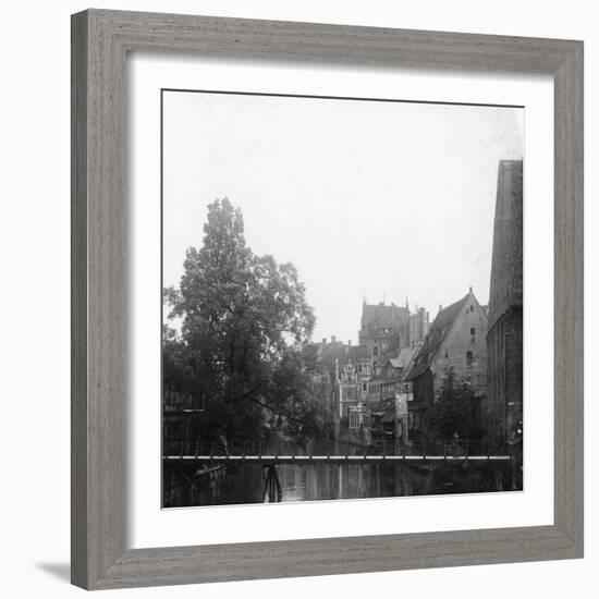 The Pegnitz River, Nuremberg, Germany, C1900s-Wurthle & Sons-Framed Photographic Print