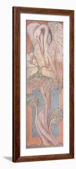 The Pelican, Cartoon for Stained Glass for the William Morris Company, 1880-Edward Burne-Jones-Framed Giclee Print