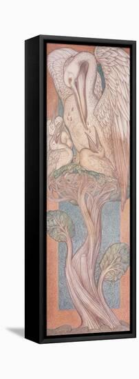 The Pelican, Cartoon for Stained Glass for the William Morris Company, 1880-Edward Burne-Jones-Framed Premier Image Canvas