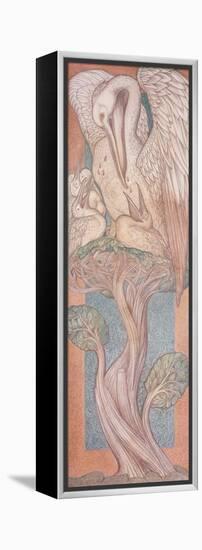 The Pelican, Cartoon for Stained Glass for the William Morris Company, 1880-Edward Burne-Jones-Framed Premier Image Canvas