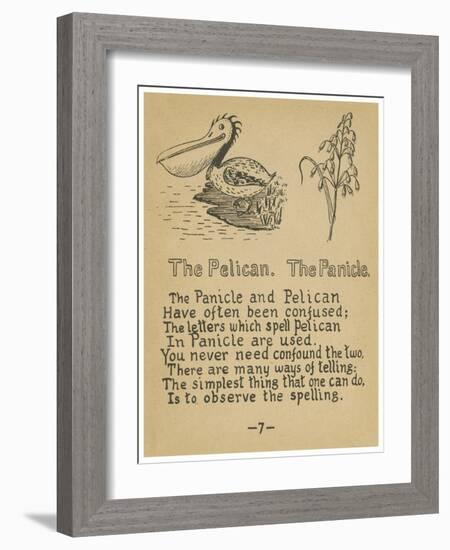 The Pelican. The Panicle.-Robert Williams Wood-Framed Art Print