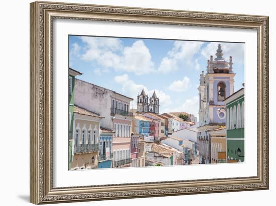 The Pelourinho or Historic Center of Salvador in the Mid Day Sun-Alex Saberi-Framed Photographic Print