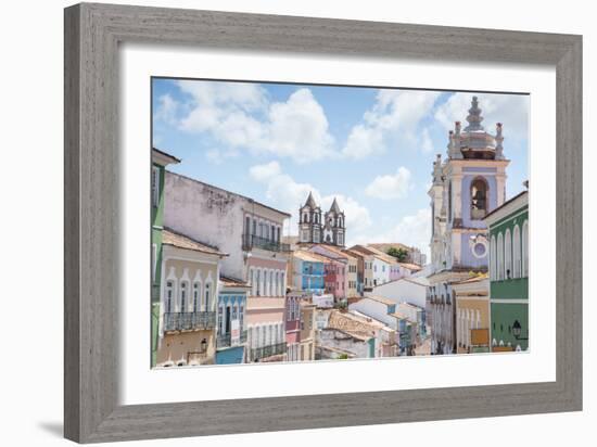 The Pelourinho or Historic Center of Salvador in the Mid Day Sun-Alex Saberi-Framed Photographic Print