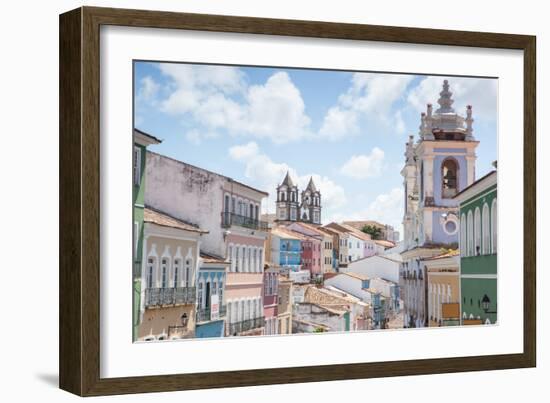 The Pelourinho or Historic Center of Salvador in the Mid Day Sun-Alex Saberi-Framed Photographic Print