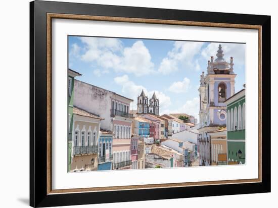 The Pelourinho or Historic Center of Salvador in the Mid Day Sun-Alex Saberi-Framed Photographic Print