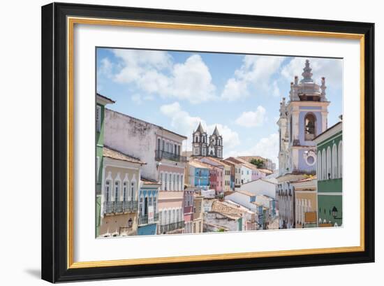 The Pelourinho or Historic Center of Salvador in the Mid Day Sun-Alex Saberi-Framed Photographic Print