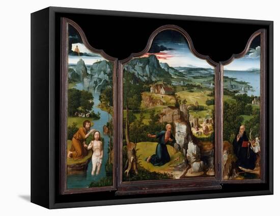 The Penitence of Saint Jerome, c.1512-15-Joachim Patenier or Patinir-Framed Premier Image Canvas