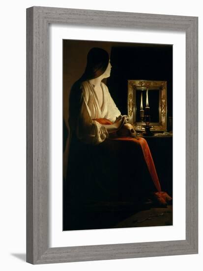 The Penitent Magdalen, c.1640-Georges de La Tour-Framed Giclee Print