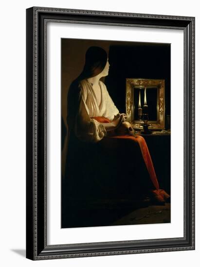 The Penitent Magdalen, c.1640-Georges de La Tour-Framed Giclee Print