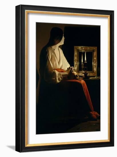 The Penitent Magdalen, c.1640-Georges de La Tour-Framed Giclee Print