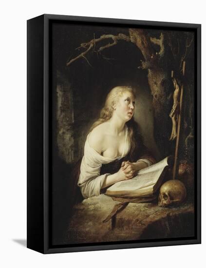 The Penitent Magdalen, c.1650-65-Gerrit or Gerard Dou-Framed Premier Image Canvas