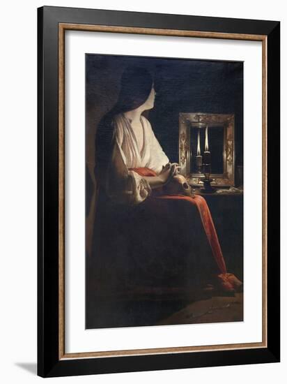 The Penitent Magdalen-Georges de La Tour-Framed Art Print