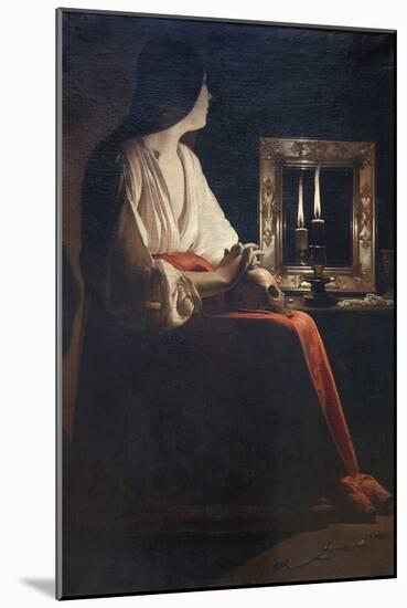 The Penitent Magdalen-Georges de La Tour-Mounted Art Print