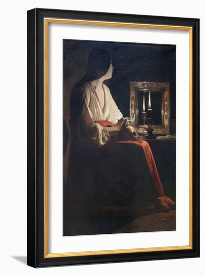 The Penitent Magdalen-Georges de La Tour-Framed Art Print