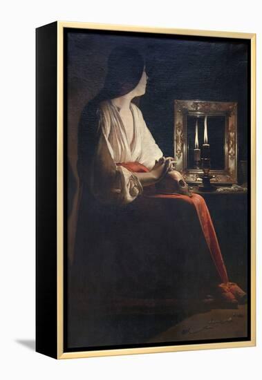 The Penitent Magdalen-Georges de La Tour-Framed Stretched Canvas