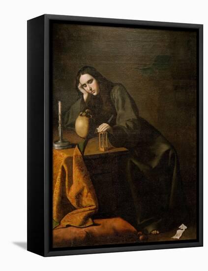 The Penitent Magdalen-Francisco de Zurbarán-Framed Premier Image Canvas