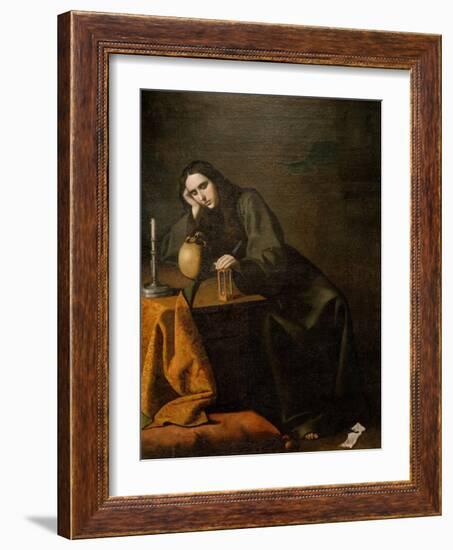 The Penitent Magdalen-Francisco de Zurbarán-Framed Giclee Print