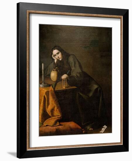 The Penitent Magdalen-Francisco de Zurbarán-Framed Giclee Print