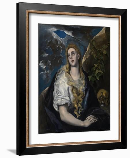 The Penitent Magdalene, 1580-5-El Greco-Framed Giclee Print