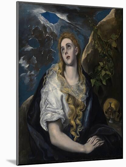 The Penitent Magdalene, 1580-5-El Greco-Mounted Giclee Print