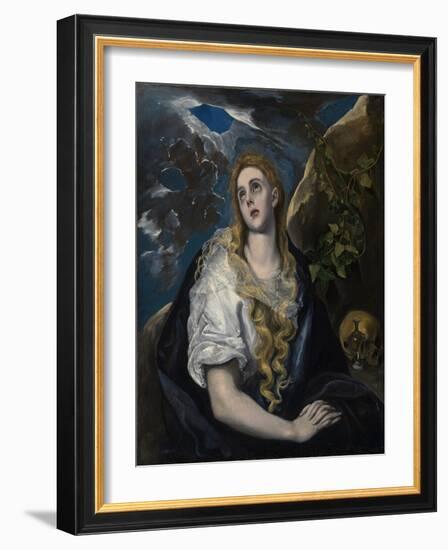 The Penitent Magdalene, 1580-5-El Greco-Framed Giclee Print