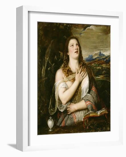 The Penitent Magdalene, C.1555-65-Titian (Tiziano Vecelli)-Framed Giclee Print