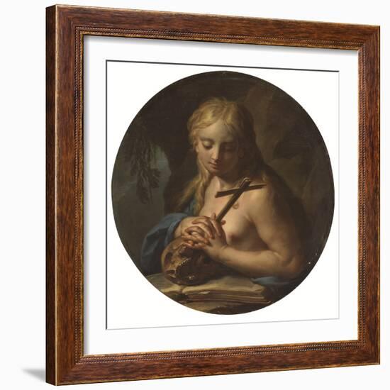 The Penitent Magdalene (Oil)-Francesco Trevisani-Framed Giclee Print