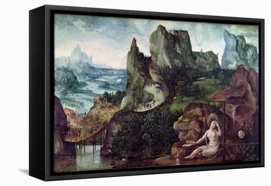 The Penitent Mary Magdalene (Oil on Panel)-Joachim Patinir-Framed Premier Image Canvas