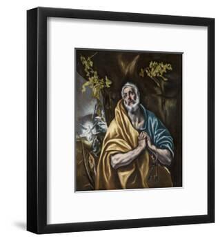 The Penitent Saint Peter, C.1590-95-El Greco-Framed Giclee Print